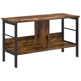 Bookshelf 2-Tier 82 x 32 x 47 cm Engineered Wood Smoked Oak 884002