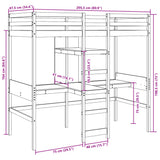 Loft Bed Frame without Mattress White 80x200cm Solid Wood Pine 3308545