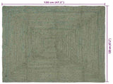 Area Rugs Rectangular Olive Green 120 x 120 cm Jute 42010456