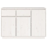 ZNTS Sideboard White 110x34x75 cm Solid Wood Pine 814330