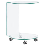 Coffee Table 45x40x58 cm Tempered Glass 284725