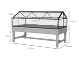 60 x 120cm Raised Garden Bed with Wooden Base - Grey T3398P313653