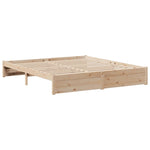Bookcase Bed without Mattress 180x200cm Super King Solid Wood Pine 3322425