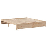 Bookcase Bed without Mattress 180x200cm Super King Solid Wood Pine 3322425