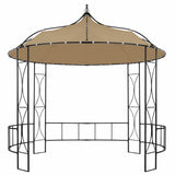 315227 Gazebo 300x290 cm Taupe Round
