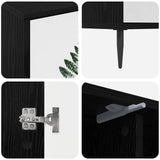 TV Cabinet HANAU 102 x 33 x 51 cm Black Oak Engineered Wood 8007065