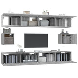 6 Piece TV Cabinet Set Grey Sonoma Engineered Wood 3114372