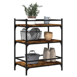 Kitchen Trolley Smoked Oak 65x40x86.5 cm Engineered Wood 842398