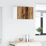 Hanging Cabinet 2 pcs Old Wood and White 30 x 31 x 40 cm 884127