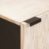 Sideboard White Wash Finish 40 x 33 x 75 cm Solid Mango Wood 4017888