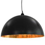 Ceiling Lamps 2 pcs Black and Gold Semi-spherical 50 cm E27 50877