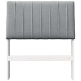 Upholstered Headboard Light Grey 80 cm Solid Pine Wood 879423
