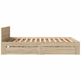 Bed Frame with Drawer 2 pcs Sonoma 153 x 203 cm Engineered Wood 3402855