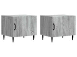 Bedside Cabinet 2 pcs Grey Sonoma 43 x 34.5 x 50 cm 894808