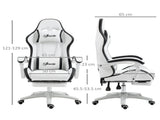 Computer Gaming Chair, PU Leather Desk Chair with Footrest, Swivel Task Chair with 135&deg Reclining T3398P343088