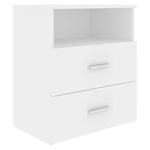 ZNTS Bed Cabinet White 50x32x60 cm 803272