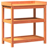 Potting Table with Shelves Brown 82.5x45x86.5 cm Solid Wood Pine 844638
