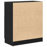 Sideboard with Drawer Black Oak 60 x 30 x 70 cm Engineered Wood 862738