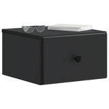 Wall-Mounted Bedside Cabinet 2 pcs Black 34.5 x 33 x 20 cm 899108