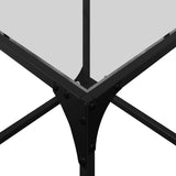 Nesting Coffee Tables 3 pcs with Transparent Glass Top Steel 845986