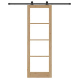 Sliding Door ORKDAL Natural and Black 78 x 232 cm 3332023