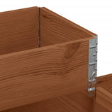 3-Tier Raised Bed Brown 120x80 cm Solid Wood Pine 4010316
