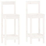 3 Piece Bar Set White Solid Wood Pine 3124733