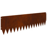 Lawn Edging 20 pcs 103 x 30 cm Steel Rusty 8008419