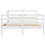 Bed Frame with Headboard without Mattress White 150x200 cm King Size 3306687