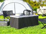 380L Waterproof Outdoor Storage Box, with Lockable Lid - Black T3398P314141