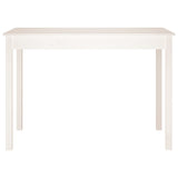 ZNTS Dining Table White 110x55x75 cm Solid Wood Pine 814250