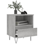 ZNTS Bedside Cabinets 2 pcs Grey Sonoma 40x35x50 cm Engineered Wood 830633