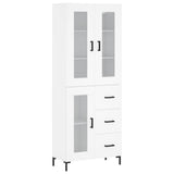 Highboard White 69.5x34x180 cm Engineered Wood 3198593