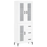 Highboard White 69.5x34x180 cm Engineered Wood 3198593