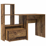 Desk with Drawer Old Wood 131.5 x 50 x 106.5 cm Engineered Wood 3337271
