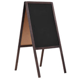 246430 Double-sided Blackboard Cedar Wood Free Standing 40x60 cm
