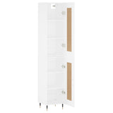 Highboard White 34.5x34x180 cm Engineered Wood 3200433