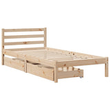 Bed Frame without Mattress 75x190 cm Small Single Solid Wood Pine 3301524