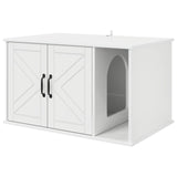 Cat House Gloss White 85 x 55 x 50 cm Engineered Wood 8000738