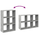 Room Divider Bookcase Concrete Grey 69,5x29x103,5 cm Engineered Wood 858015
