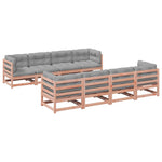 ZNTS 9 Piece Garden Sofa Set with Cushions Solid Wood Douglas Fir 3299360