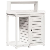 Potting Table with Shelves White 82.5x50x109.5 cm Solid Wood Pine 832423