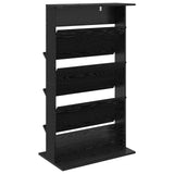 Magazine Rack Black Oak 70 x 41 x 126 cm Engineered Wood 899528