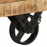 Coffee Table Rough Mango Wood 70x70x40 cm 243979