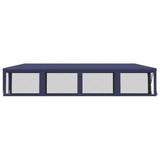 Party Tent with 10 Mesh Sidewalls Blue 3x12 m HDPE 319247