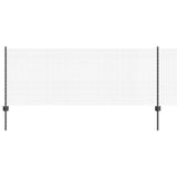 Welded Wire Fence with Post 25 x 0.8 m PVC-Coated Steel Grey 3336595