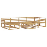Outdoor Sofa Set 7 pcs White Solid Acacia Wood 3386713