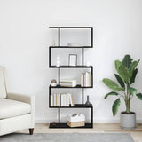 Book Cabinet Black Oak 70 x 24 x 161 cm Engineered Wood 879669