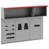 Tool Cabinet Set with Shelf 5 pcs Red Powder-Coated Steel 3321413