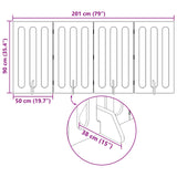 Folding Pet Fence 4 pcs White 201 x 38 x 90 cm Engineered Wood 8005972